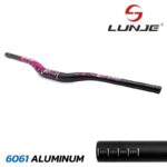 Guidão de 720mm com elevação 25mm preto-rosa