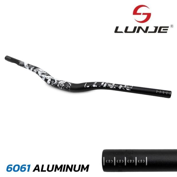 Guidão de 720mm com elevação 25mm preto-branco
