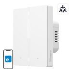 Interruptor de parede inteligente SONOFF M5-2C-80W WiFi Matter (2 canais, para moldura)
