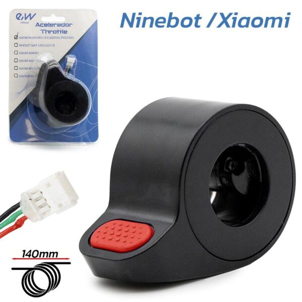 Acelerador vermelho Ninebot e Xiaomi - conector JST ZH