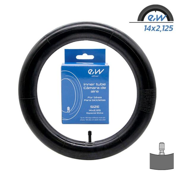 Tubo interno Ewheel 14X2.125 - Válvula reta EBIKE SPECIAL