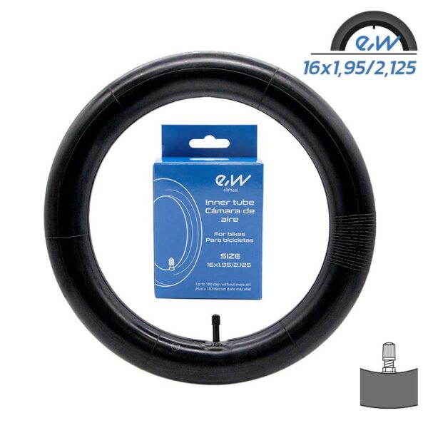 Tubo interno Ewheel 16x1.95/2.125 - válvula reta