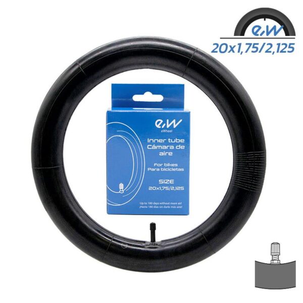 Tubo interno Ewheel 20x1.75/2.125 - válvula reta