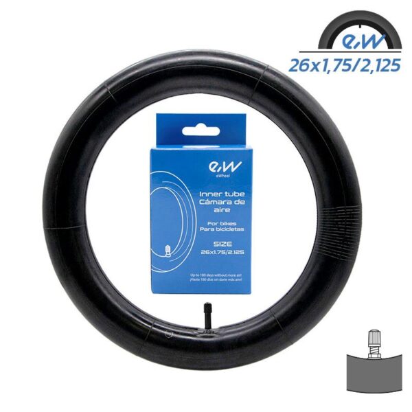 Tubo interno Ewheel 26x1.75/2.125 - válvula reta