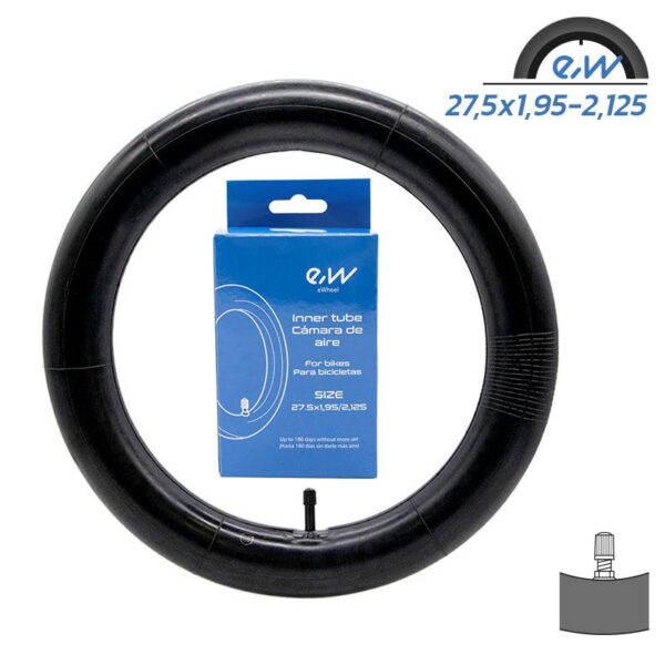 Tubo interno Ewheel 27,5x1,95/2.125 - válvula reta
