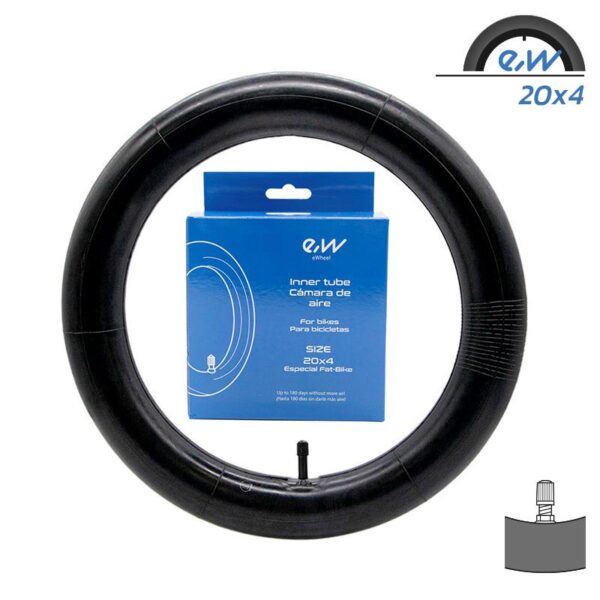 Tubo interno Ewheel 20x4 - válvula reta FAT-BIKE SPECIAL