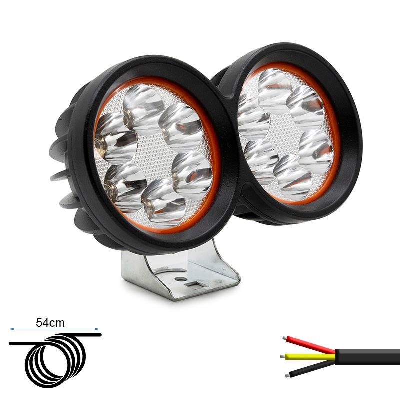 Luz dianteira com duplo foco led EWLM001 12/72V Ewheel
