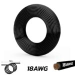 Cabo preto 18 AWG - 5M
