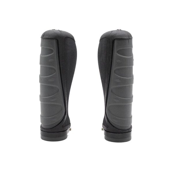 Punhos de silicone ergonômicos com travamento cinza - 2 peças