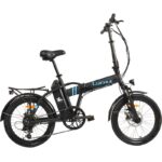Bicicleta elétrica dobrável Sirio preta 20" com freios a disco