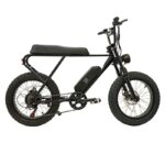 Fat elétrica ebike M20X preta 20" com freios a disco