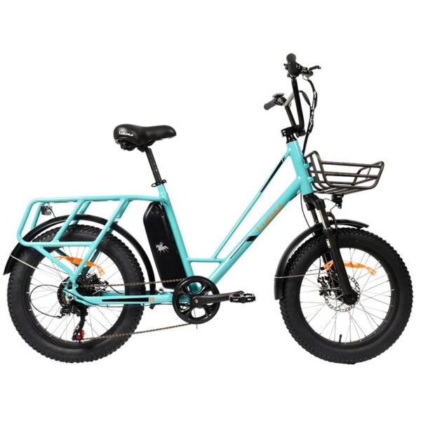 Ebike elétrica gorda Taurus azul 20 "com freios a disco