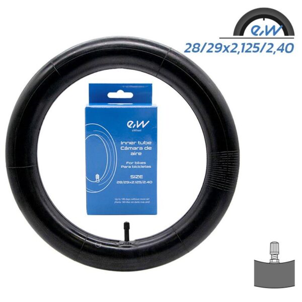 Câmara de ar 28/29x2.125/2.40 Ewheel - válvula reta