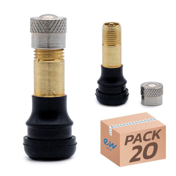 Válvula tubeless reta 32mm (junta de pressão) - PVR40 - 20 unidades