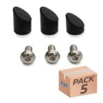 Tampa preto para pára-lama traseiro GX1.0 Xiaomi - 5 unidades
