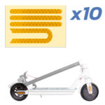 Adesivo refletivo dourado para patinete Xiaomi M365 e Pro pacote de 10