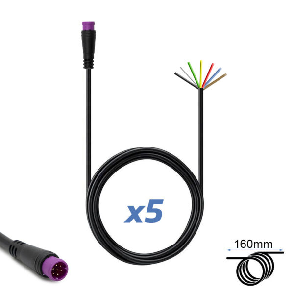 Conector à prova d'água 8mm 7 pinos - 5M