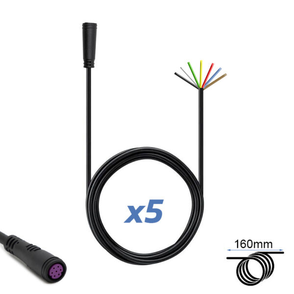 Conector à prova d'água 8mm 7 pinos - 5F