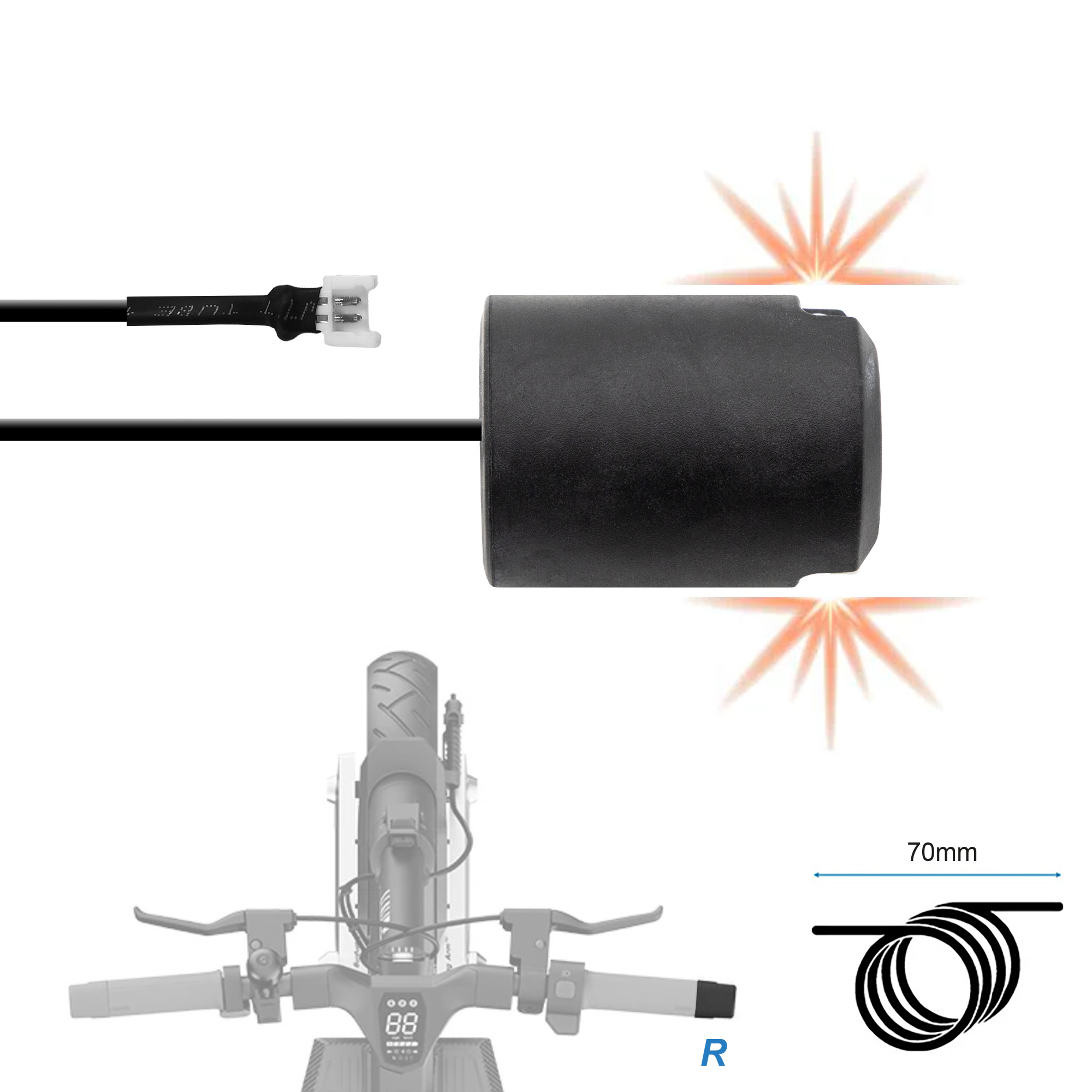 Pisca Intermitente Direita Trotinete Eletrica Navee N65 IT