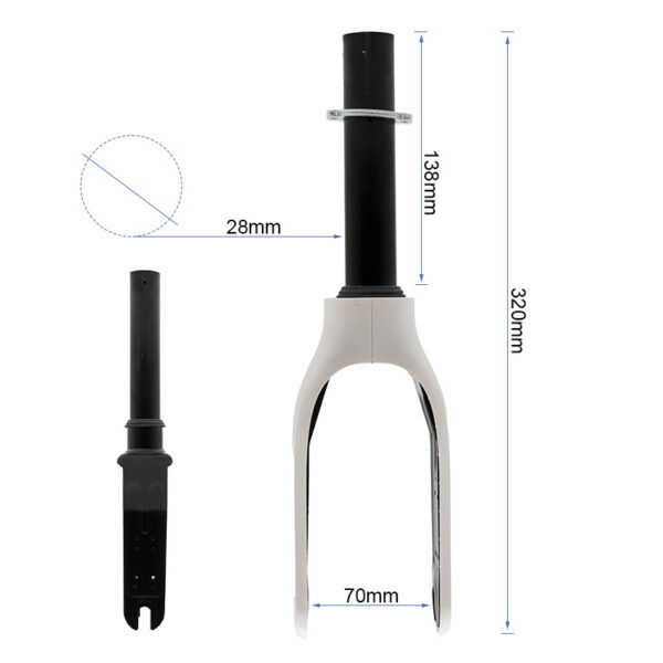 Presilha de cabelo com acabamento branco para Trotinete Eletrica Xiaomi