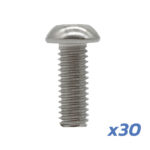 Conjunto de 30 parafusos para a tampa frontal e traseira da base Trotinete Eletrica Dualtron Mini.