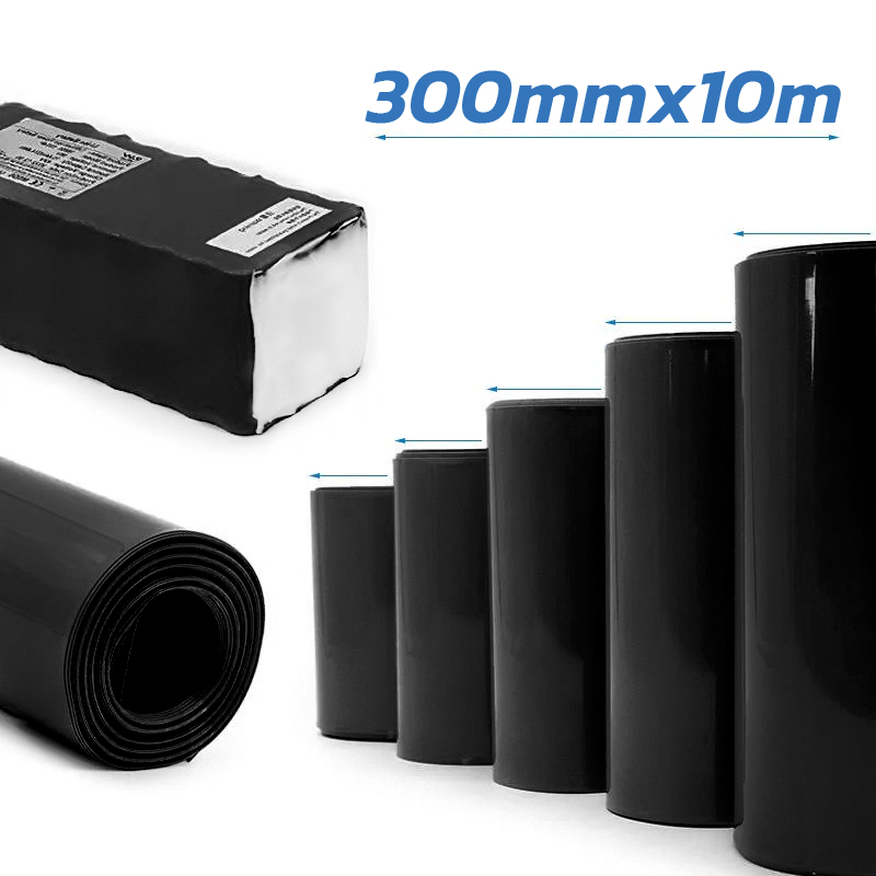 Tubo termorretrátil preto 300m 10M