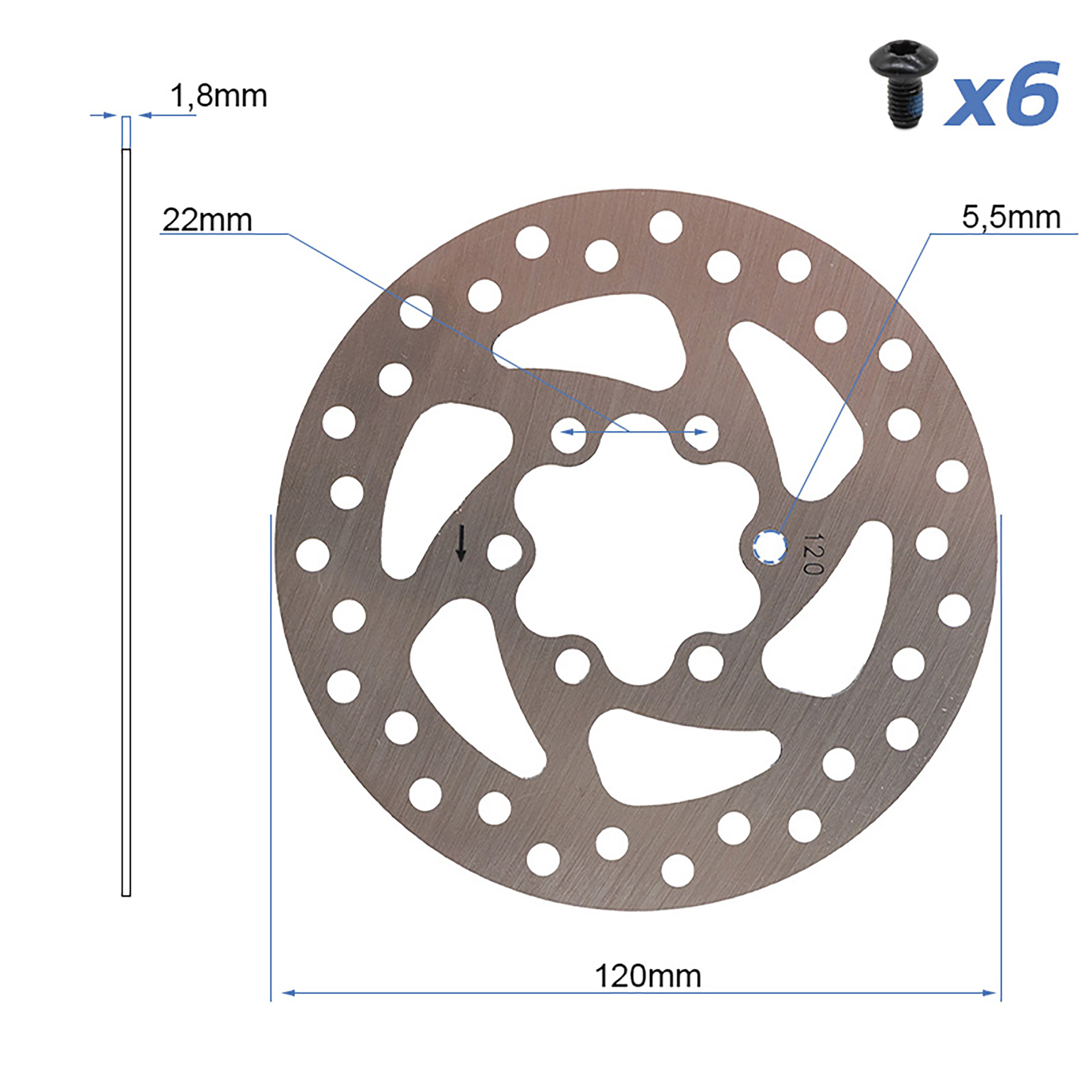 Disco Travao Trotinete Eletrica Niu KQi3 MAX 2 Disco Travao Trotinete Eletrica Niu KQi3 MAX