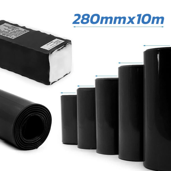 Tubo termorretrátil preto 280m 10M