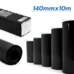 Tubo termorretrátil preto 140m x 10m