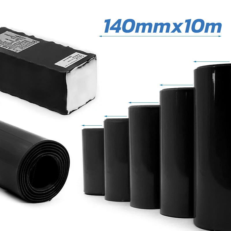 Tubo termorretrátil preto 140m x 10m