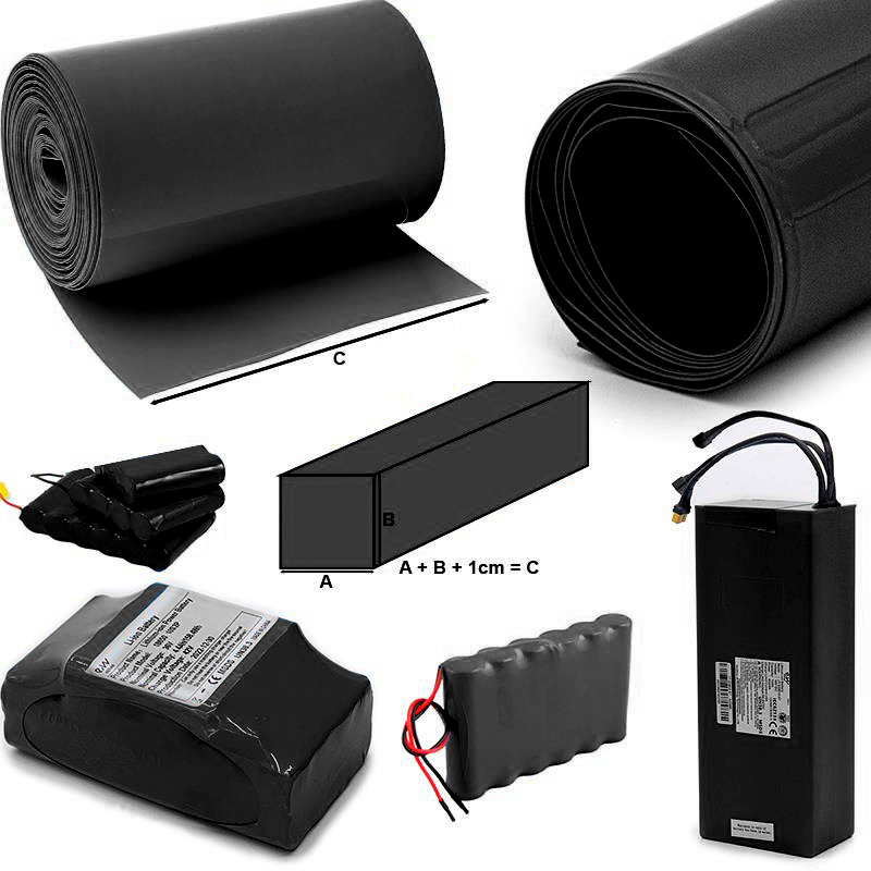 Tubo termorretrátil preto 280m 10M 2 Tubo termorretrátil preto 280m 10M