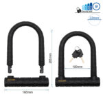 Cadeado em U com chave LCK-009