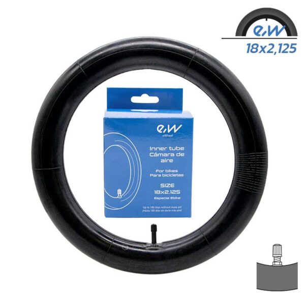 Camara de ar 18x2.125 - Válvula reta EBIKE SPECIAL