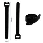Tira de velcro abraçadeira preto - 10 x 110mm