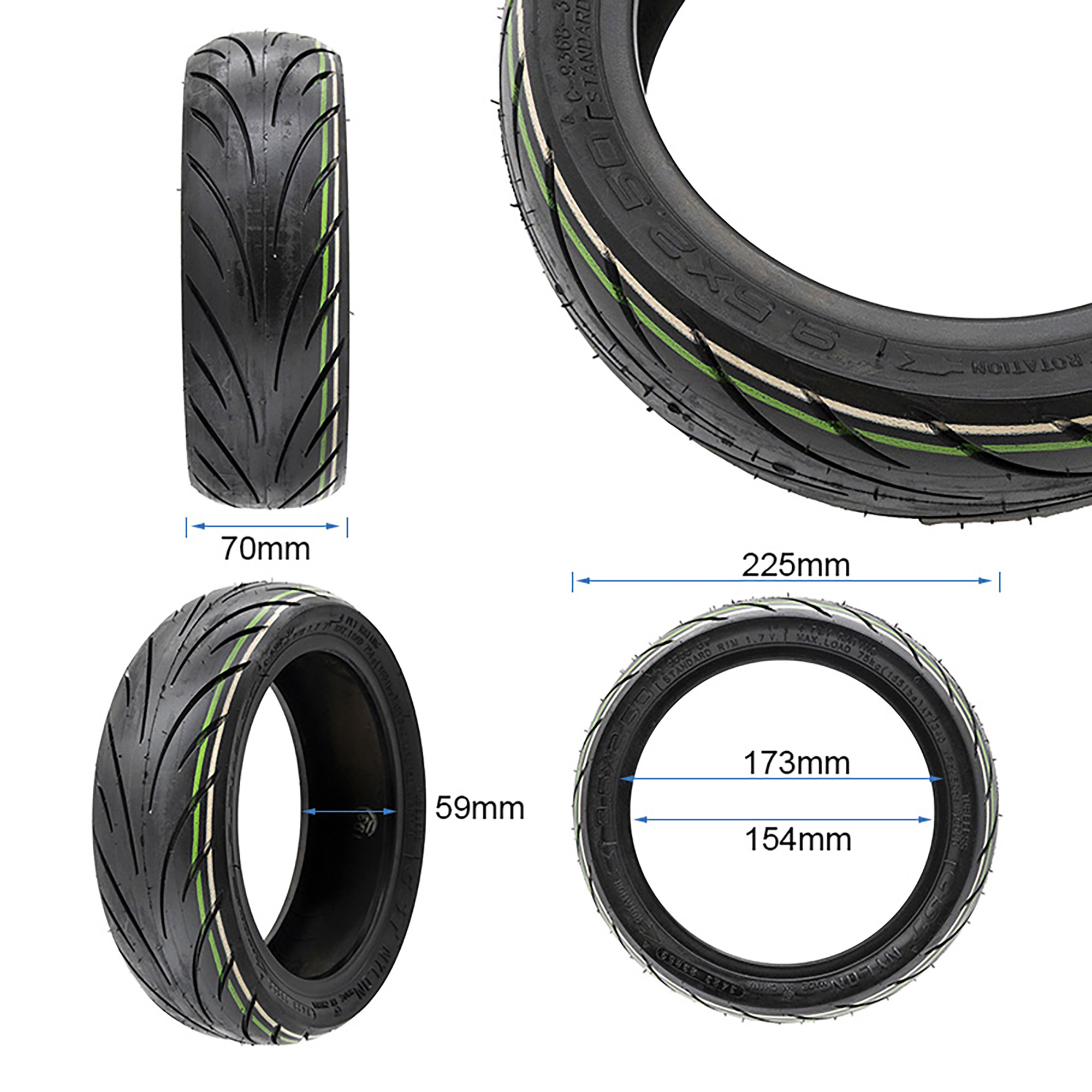 Pneu 9,5x2,5-6,1 Trotinete Eletrica Niu K3 2 Pneu 9,5x2,5-6,1 Trotinete Eletrica Niu K3