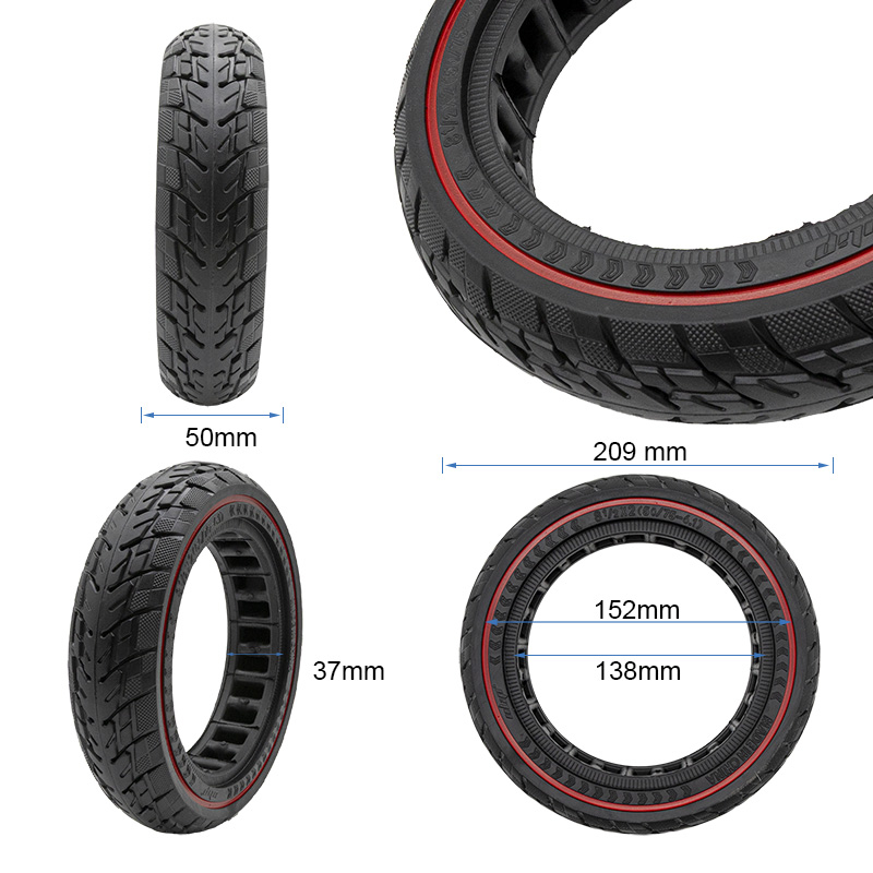 Pneu maciço off-road 8,5x2 (50/75-6,1) vermelha 2 Pneu maciço off-road 8,5x2 (50/75-6,1) vermelha