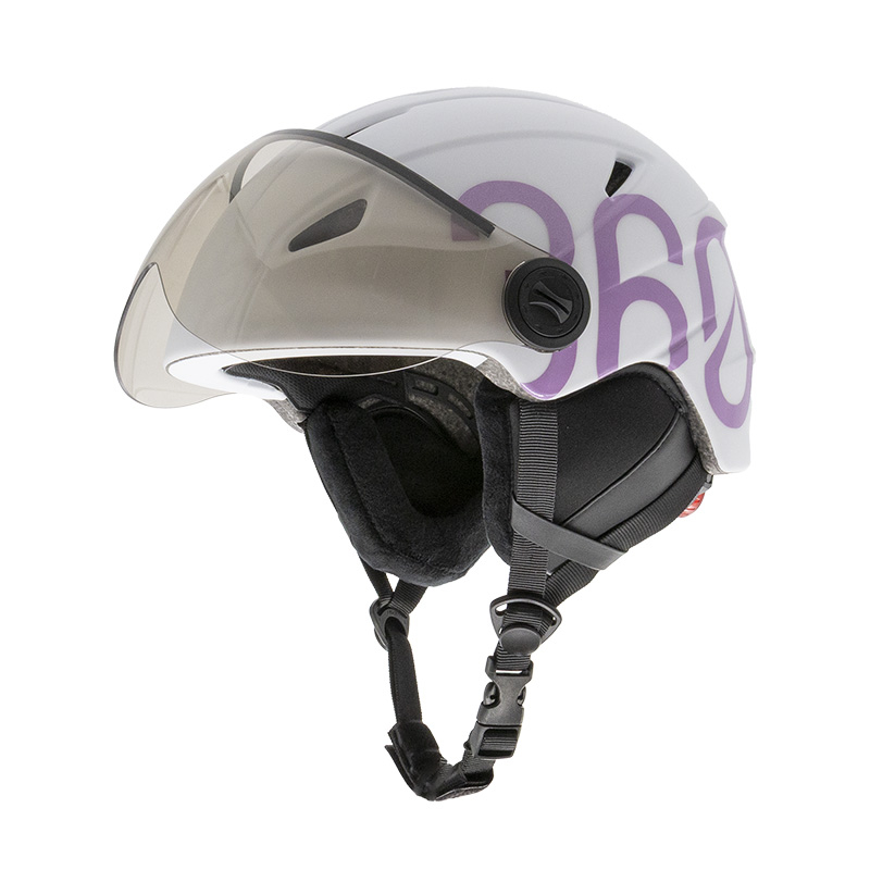 Capacete GLOOB Urbano - Blanc/Roxo – Protetores de orelhas removíveis 2 Capacete GLOOB Urbano - Blanc/Roxo – Protetores de orelhas removíveis