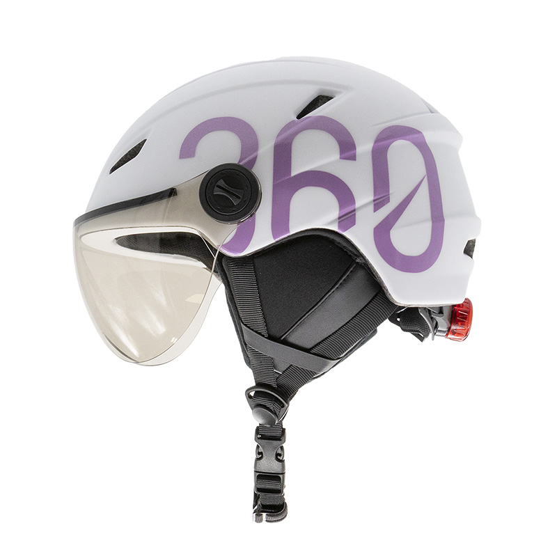 Capacete GLOOB Urbano - Blanc/Roxo – Protetores de orelhas removíveis 4 Capacete GLOOB Urbano - Blanc/Roxo – Protetores de orelhas removíveis