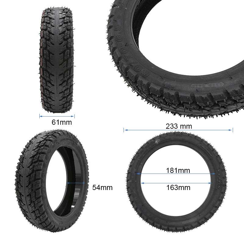 Pneu tubeless off-road 60/70-6,5 com gel e válvula 2 Pneu tubeless off-road 60/70-6,5 com gel e válvula