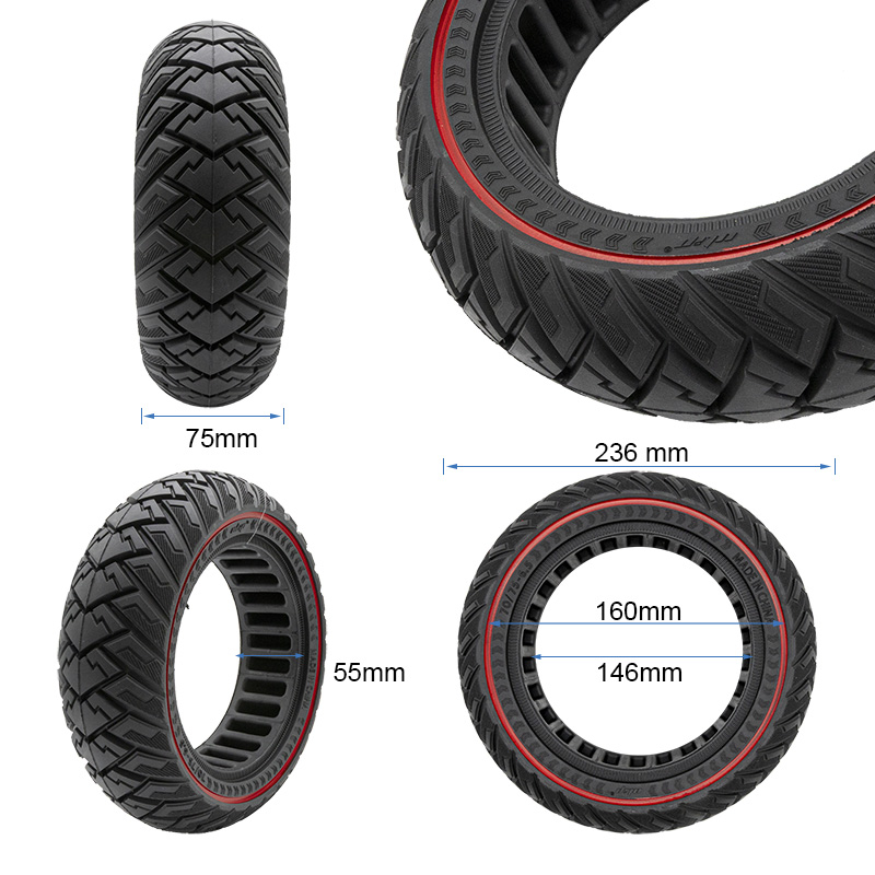 Pneu maciço off-road 70/75-6,5 linha vermelha 2 Pneu maciço off-road 70/75-6,5 linha vermelha