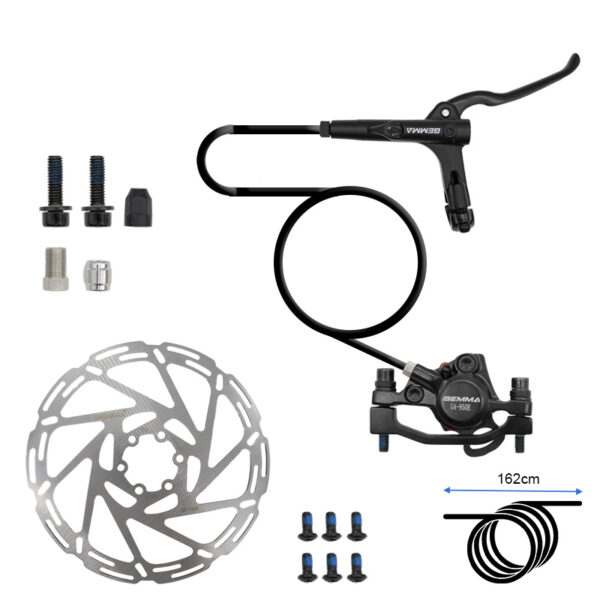 Kit Travão hidráulico traseiro Zestaw t - pinça de 4 pistões - manete - 1,62m - disco 180