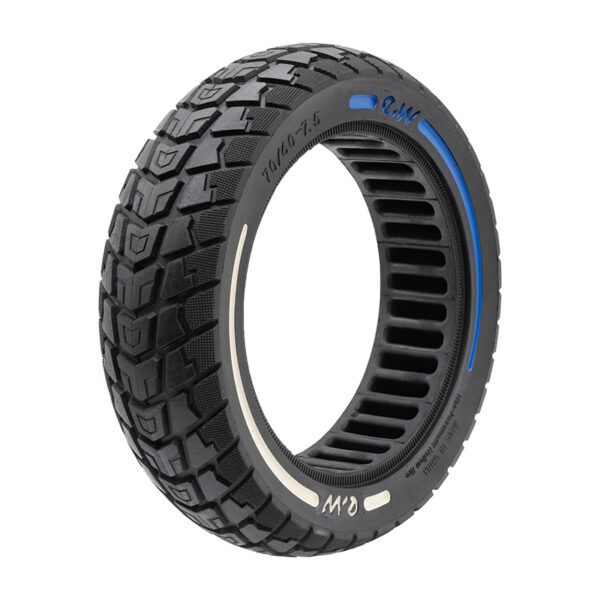 Pneu 70/60-7.5 maciço branco/azul Trotinete Eletrica Segway ZT3 Pro
