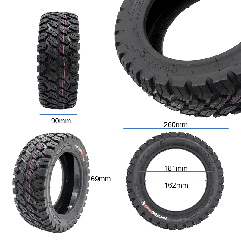 Pneu Tubeless Offroad 90/65-6,5 RHINOTRACK COM GEL 2 Pneu Tubeless Offroad 90/65-6,5 RHINOTRACK COM GEL