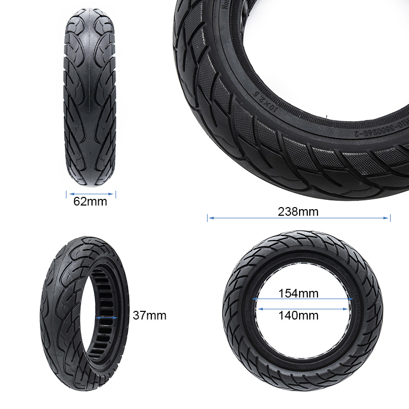 Pack de 20 pneus maciços ultraleves 10x2,5-6,1/B34 2 Pack de 20 pneus maciços ultraleves 10x2,5-6,1/B34